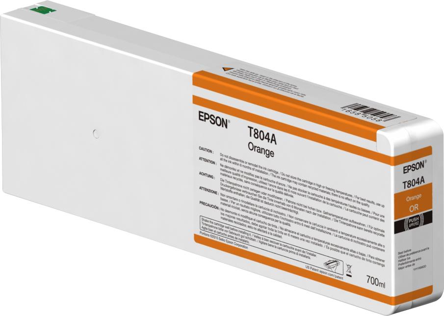 Cartuccia inchiostro Epson Singlepack Orange T804A00 UltraChrome HDX 700ml (T804A Ink Cartridge - 700ml, 700ml) [C13T804A00]