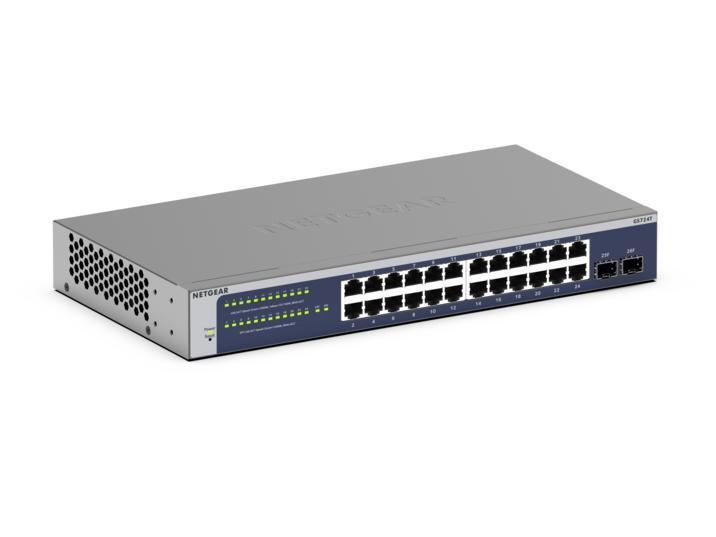NETGEAR GS724Tv6 Gestito L2/L3 Gigabit Ethernet (10/100/1000) 1U Blu Grigio