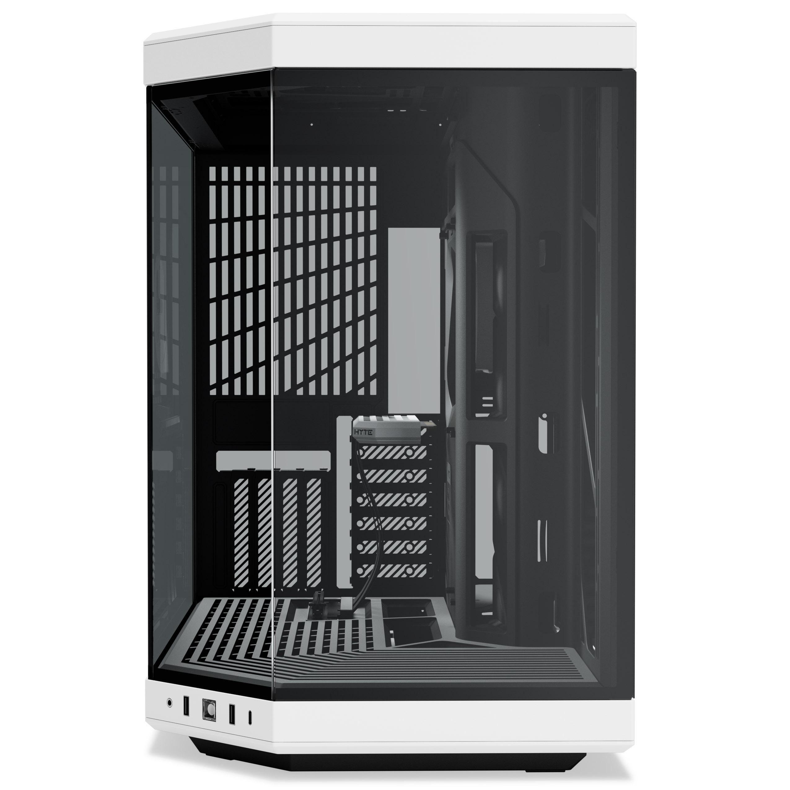 Custodia da gioco HYTE Y70 ATX Midi Tower a due camere nero/bianco con finestra in vetro