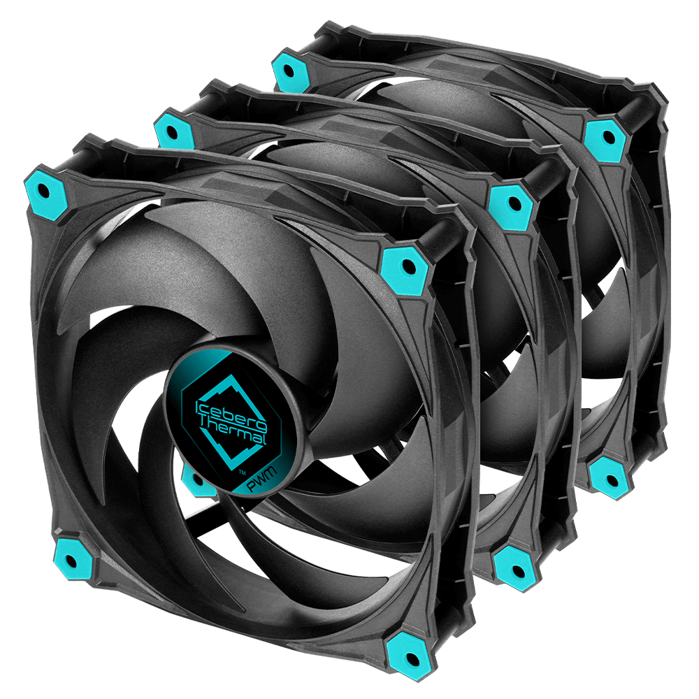 THERMAL IceGALE Silent PWM-120mm Nero confezione da 3x