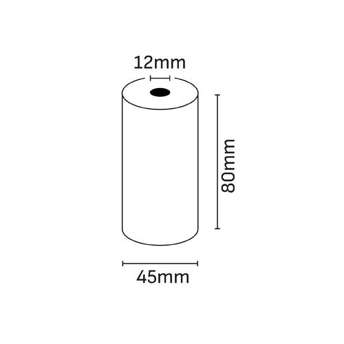 Rotolo di carta termica Oqonos 80x45x12mm, senza BPA, FSC