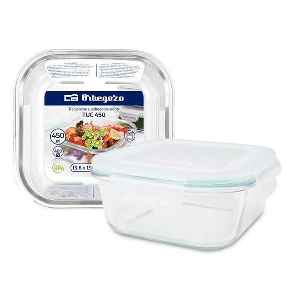 Orbegozo Serie TUC - Contenitori Quadrati in Vetro per Cucina, Resistenti alle Alte Temperature e alle Cadute, Ermetici e Lavab