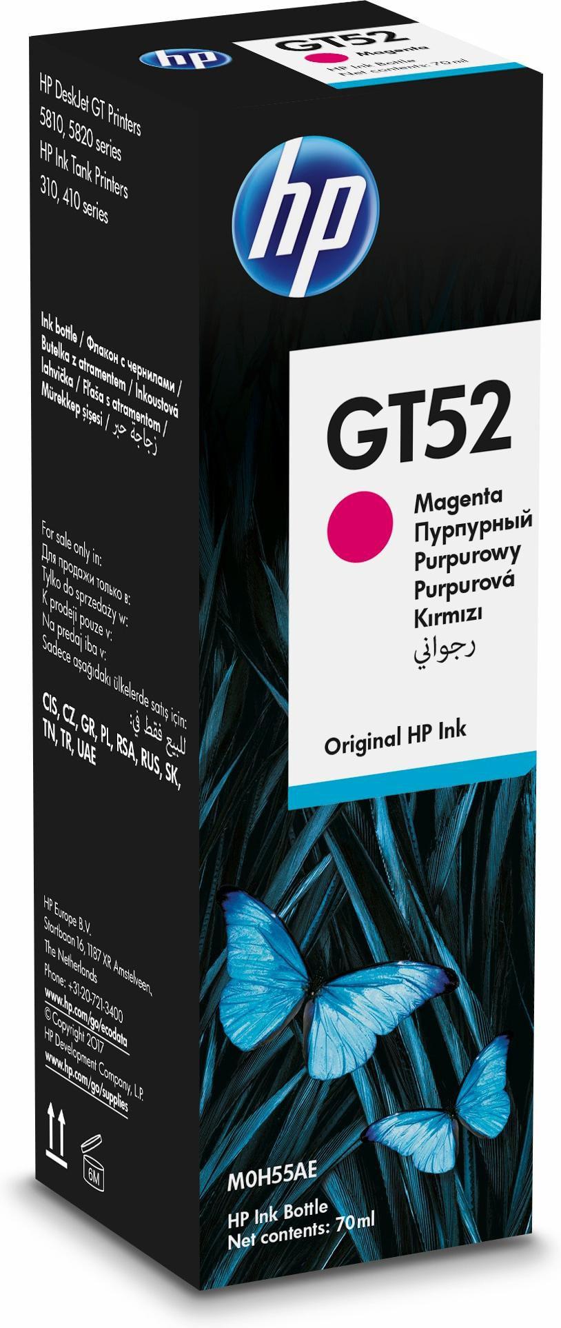 HP GT52 Magenta Ink Bottle