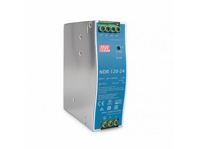 NDR-120-24, 120 W, 90 - 264 V, metallico, 126 mm, 40 mm, 114 mm