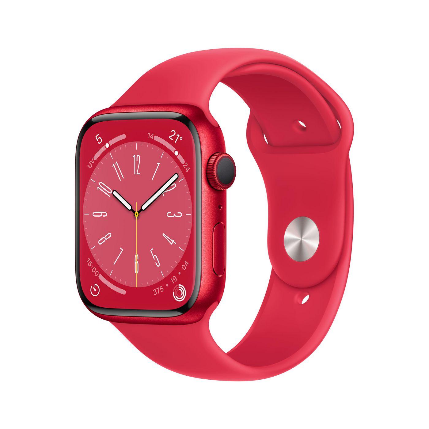 AppleWatch S8 Alluminio 41mm Rosso (cinturino Sport rosso)