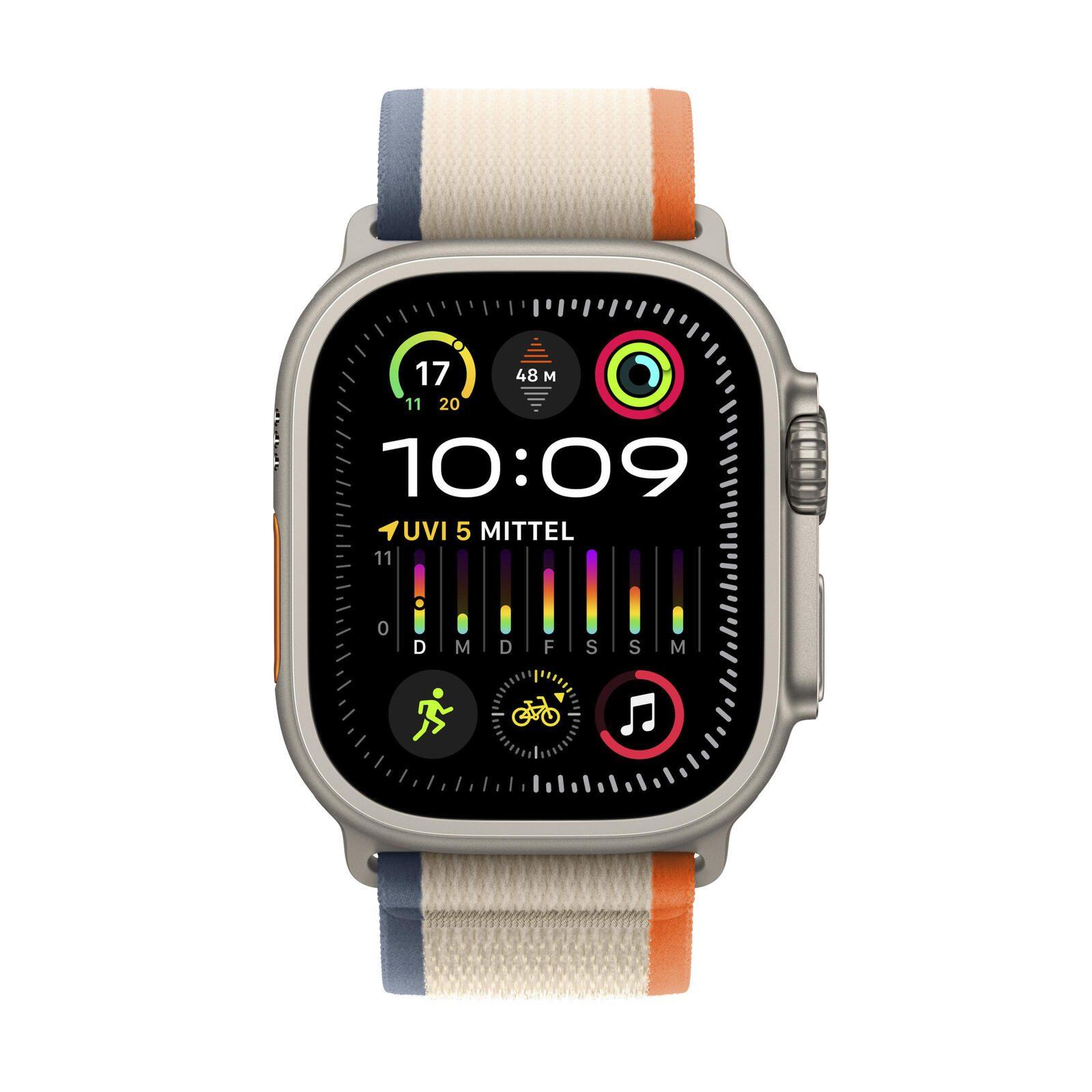 Apple Watch Ultra 2 Titanium Cellular 49 mm (Trail Loop arancione/beige) M/L