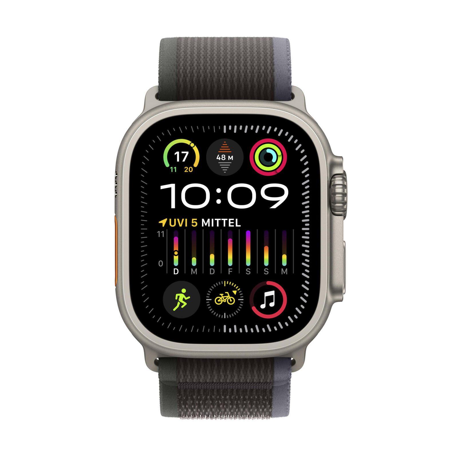 Apple Watch Ultra 2 Titanium Cellular 49 mm (Trail Loop blu/nero) M/L