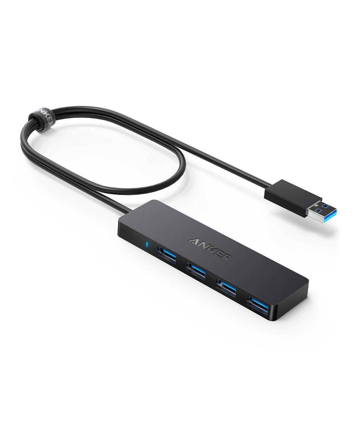 Hub dati Anker ultra sottile a 4 porte, nero