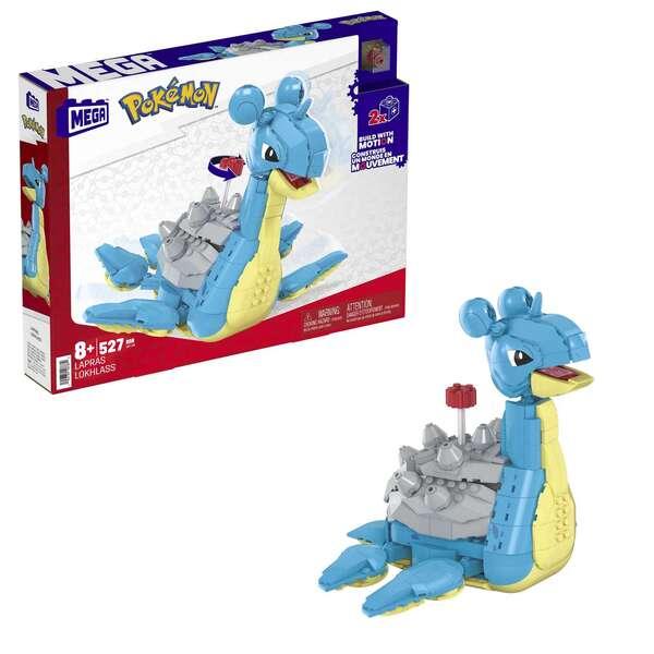 Mattel Mega Construx Wonder Builders Pokemon Lapras - Figura da costruzione - Dimensioni 20 cm circa. - 527 pezzi