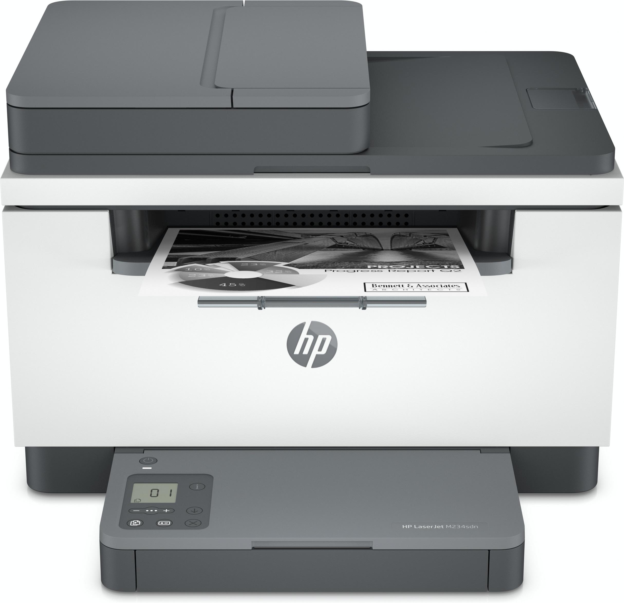 HP LaserJet M234sdn Multifunction Bianco e nero Stampante, Solo Ethernet; Fotocopiatrice, scanner