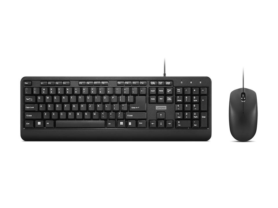 Lenovo 160 tastiera Mouse incluso Casa/ufficio USB Inglese US Nero
