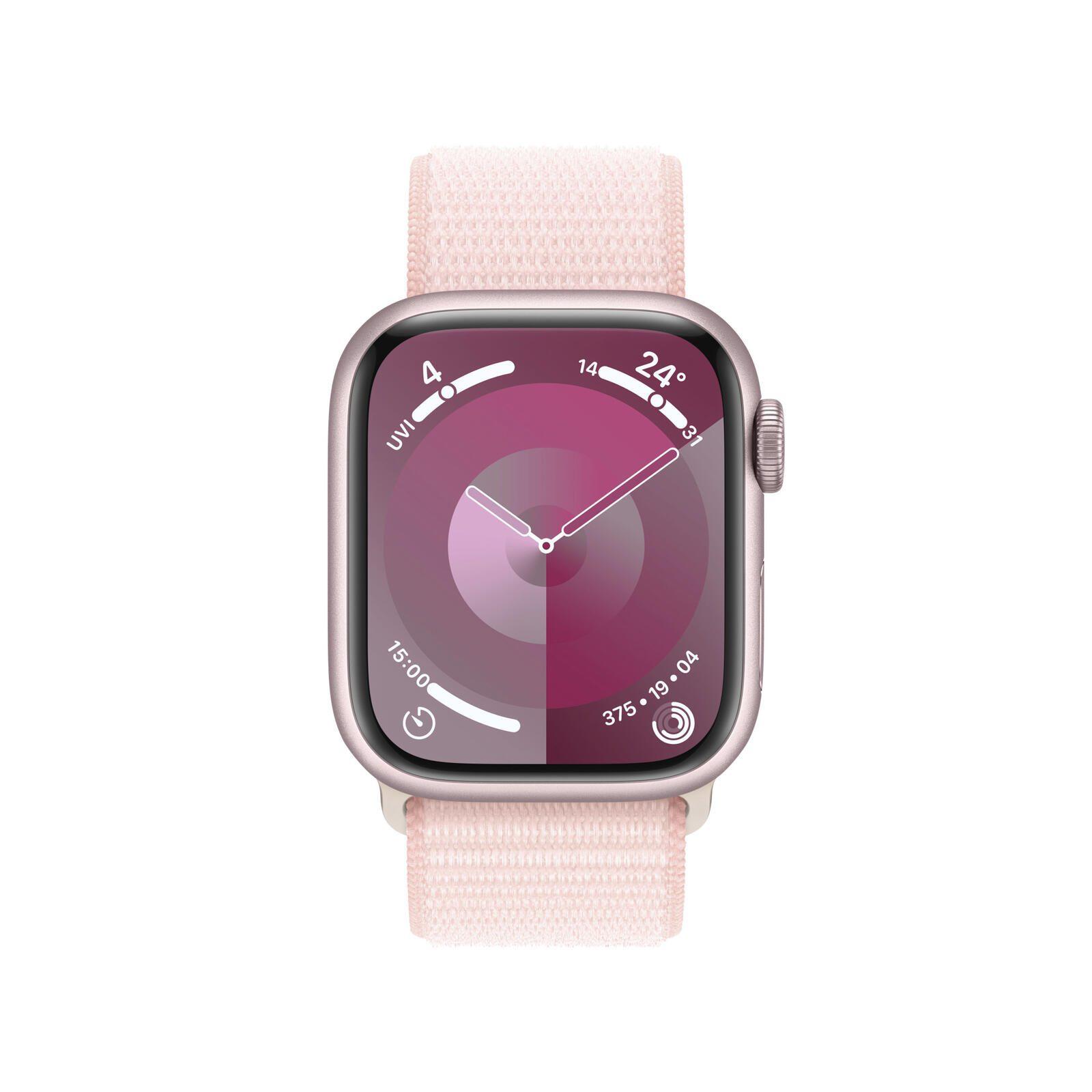 Apple Watch S9 Aluminium Cellular 41mm Ros (Sport Loop rosa chiaro)