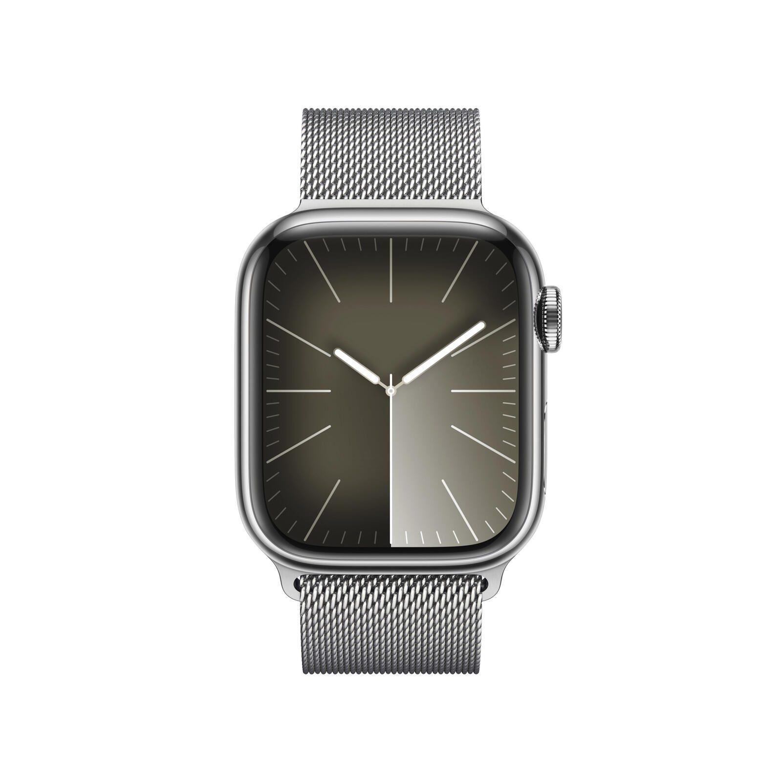 APPLE WATCH S9 45 SIL SS SIL MIL CEL-FGN