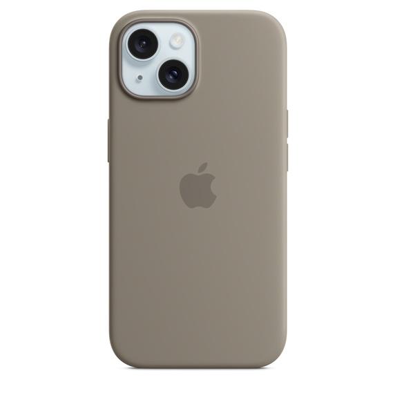 Custodia Apple in silicone con MagSafe per Apple iPhone 15, marrone argilla