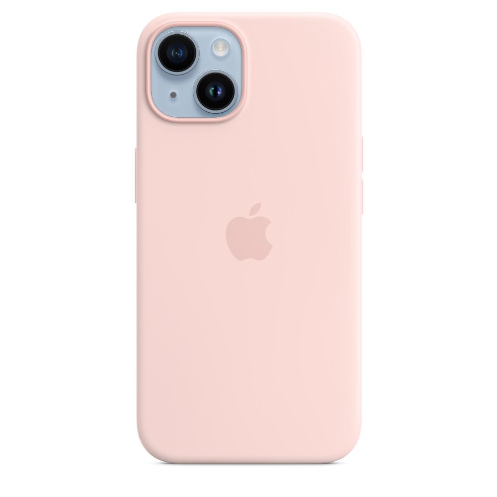 Custodia in silicone Apple con MagSafe per Apple iPhone 14, rosa lime