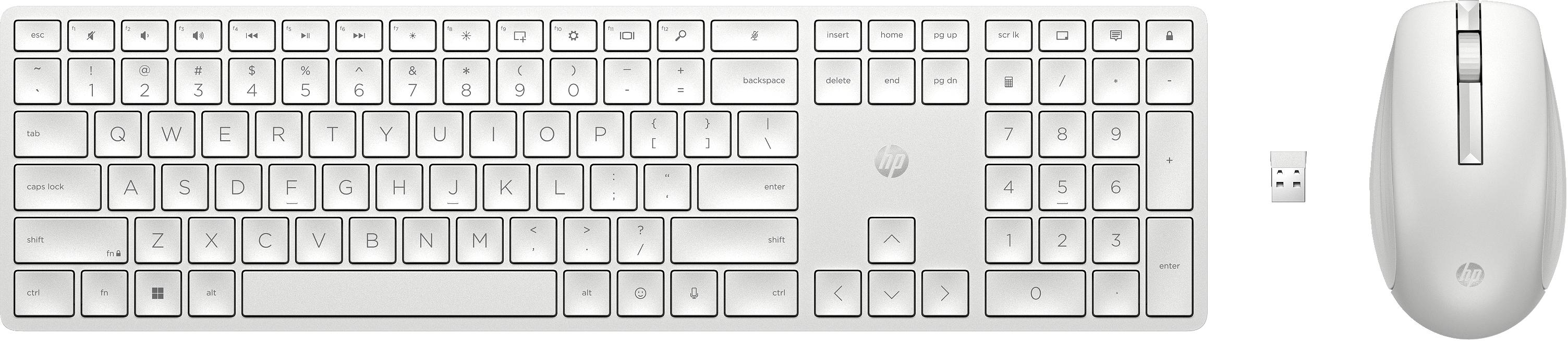 HP 650 WIRELESS KEYBOARD+MOUSE WHT