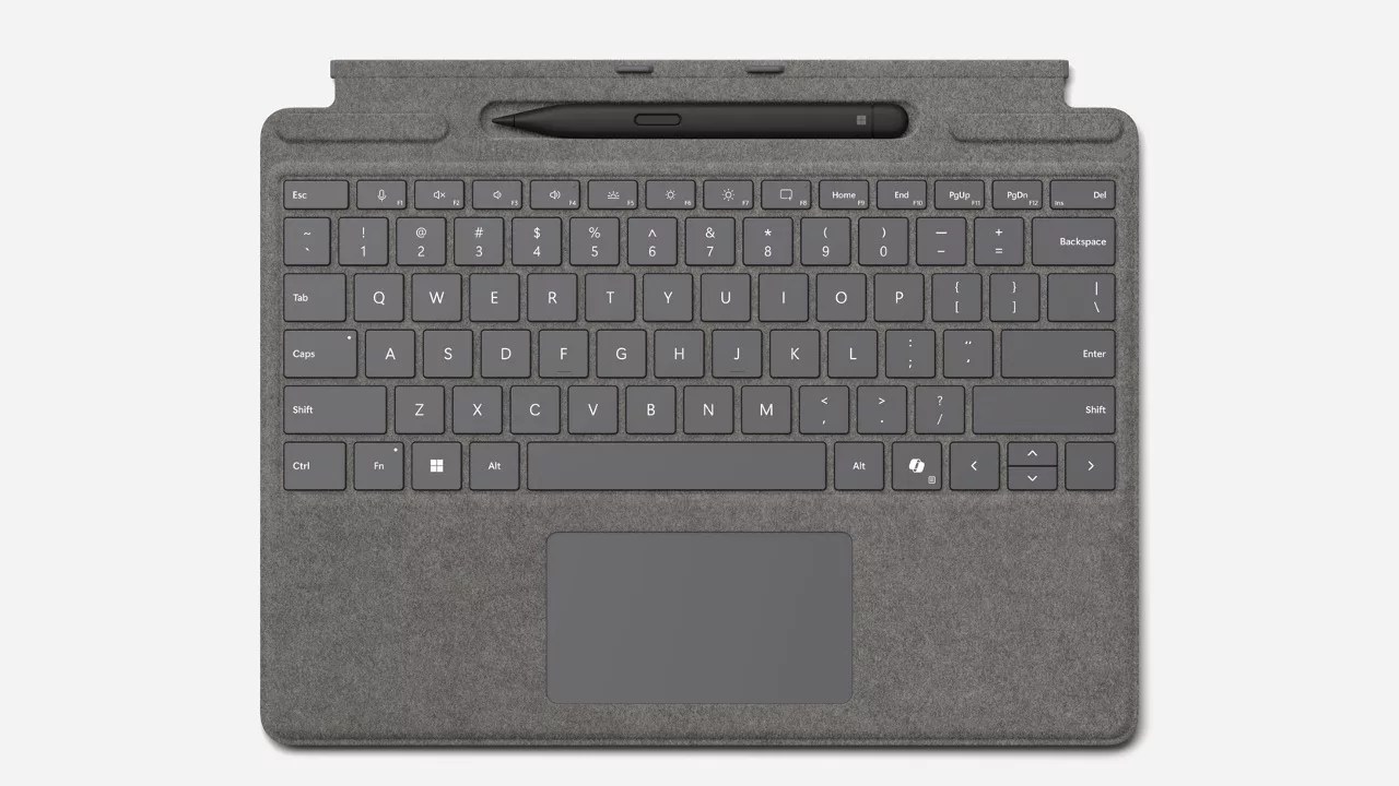 Cover con tasti per Microsoft Surface Pro con penna sottile per Surface Pro 10 Platinum