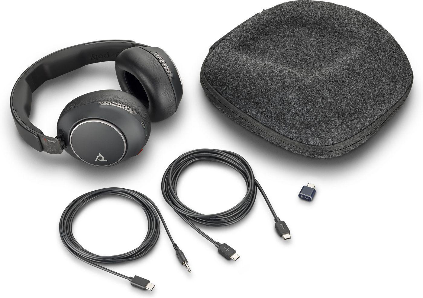 POLY Cuffie Voyager Surround 80 UC con connettore USB-C + adattatore USB-C/A
