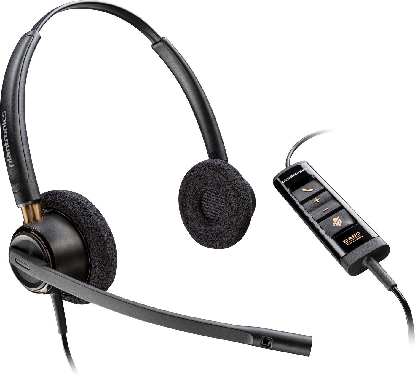 POLY Cuffia stereo EncorePro 525 con connettore USB-A, certificata per Microsoft Teams