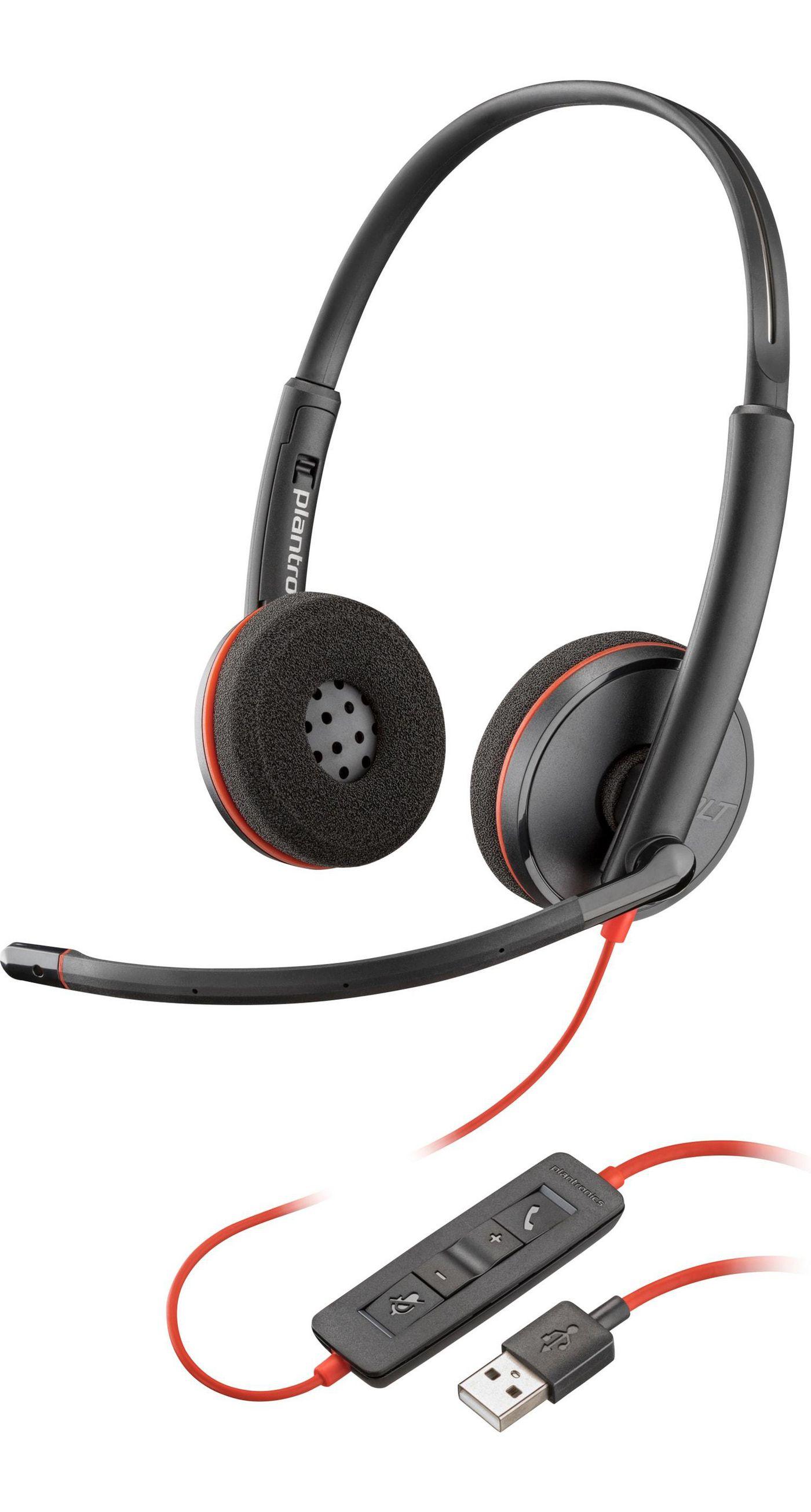 POLY Cuffie stereo Blackwire 3220 con connettore USB-A