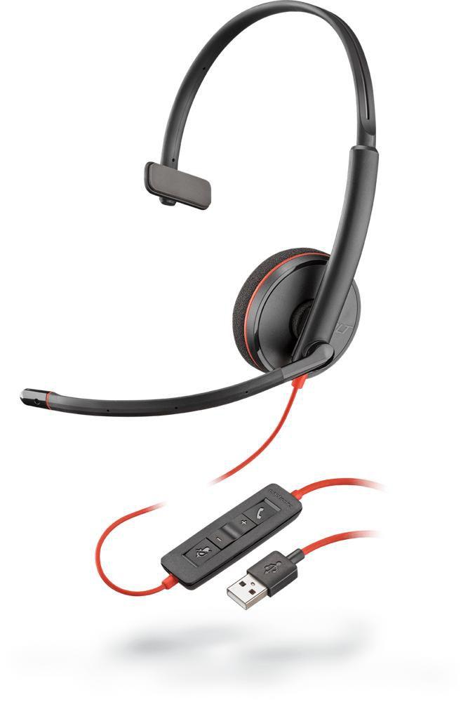 POLY Cuffie Blackwire 3210 monoaurali USB-A (sfuse)