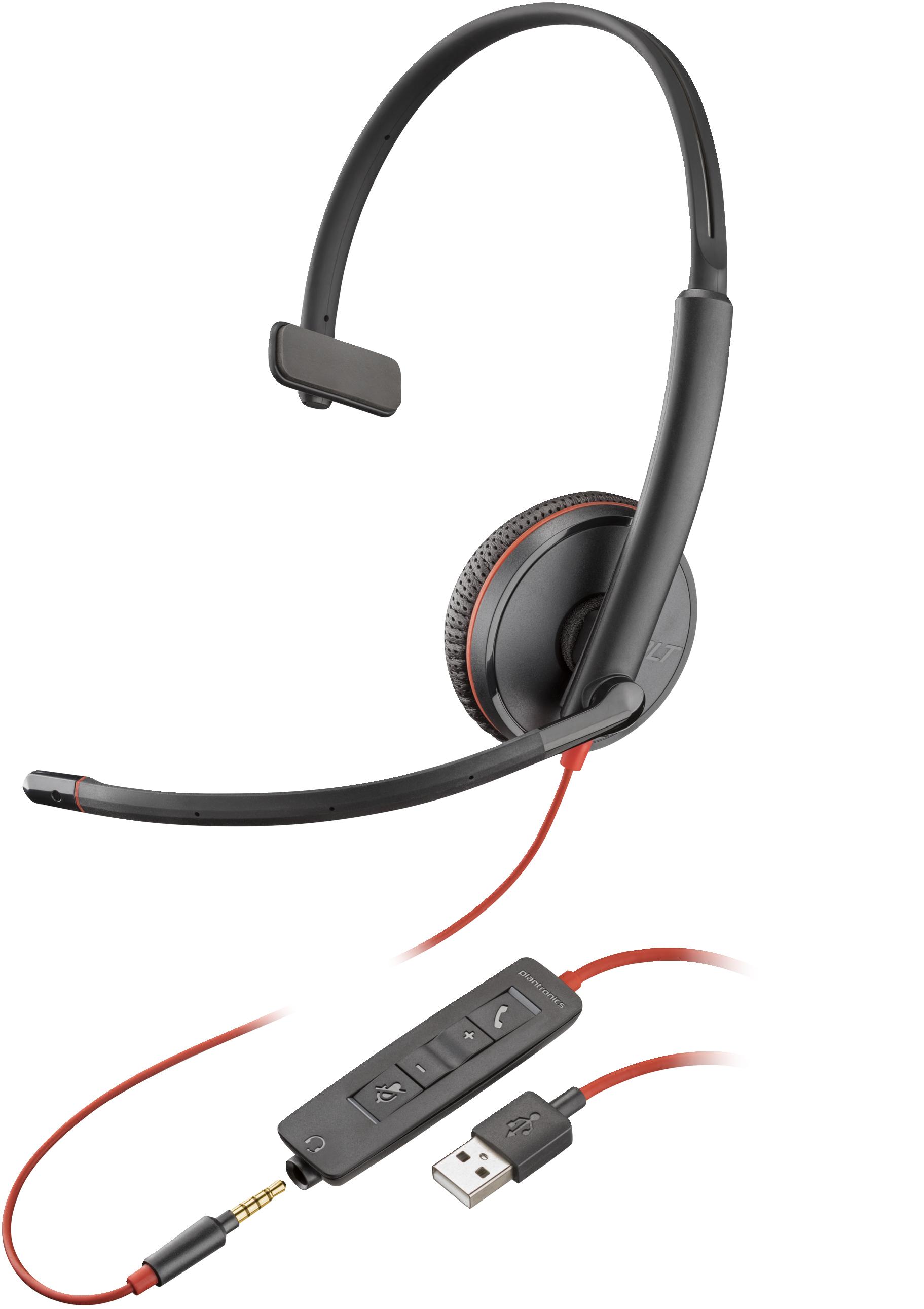 POLY Cuffie Blackwire 3215 monoaurali USB-A (sfuse)