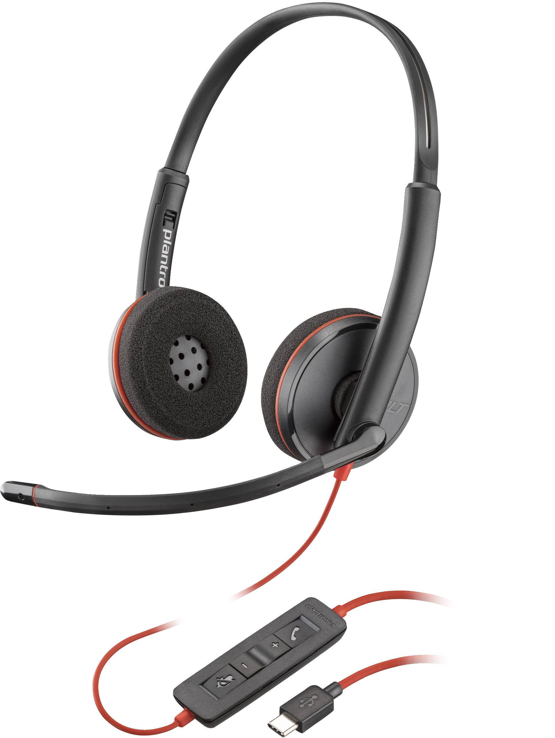 POLY Cuffie Blackwire C3220 USB-C + custodia (sfuse)