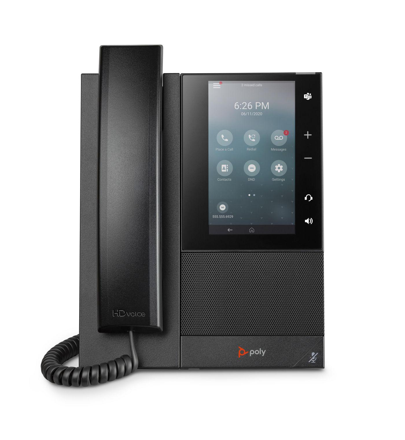 POLY Telefono multimediale aziendale CCX 505 con Open SIP e abilitato per PoE