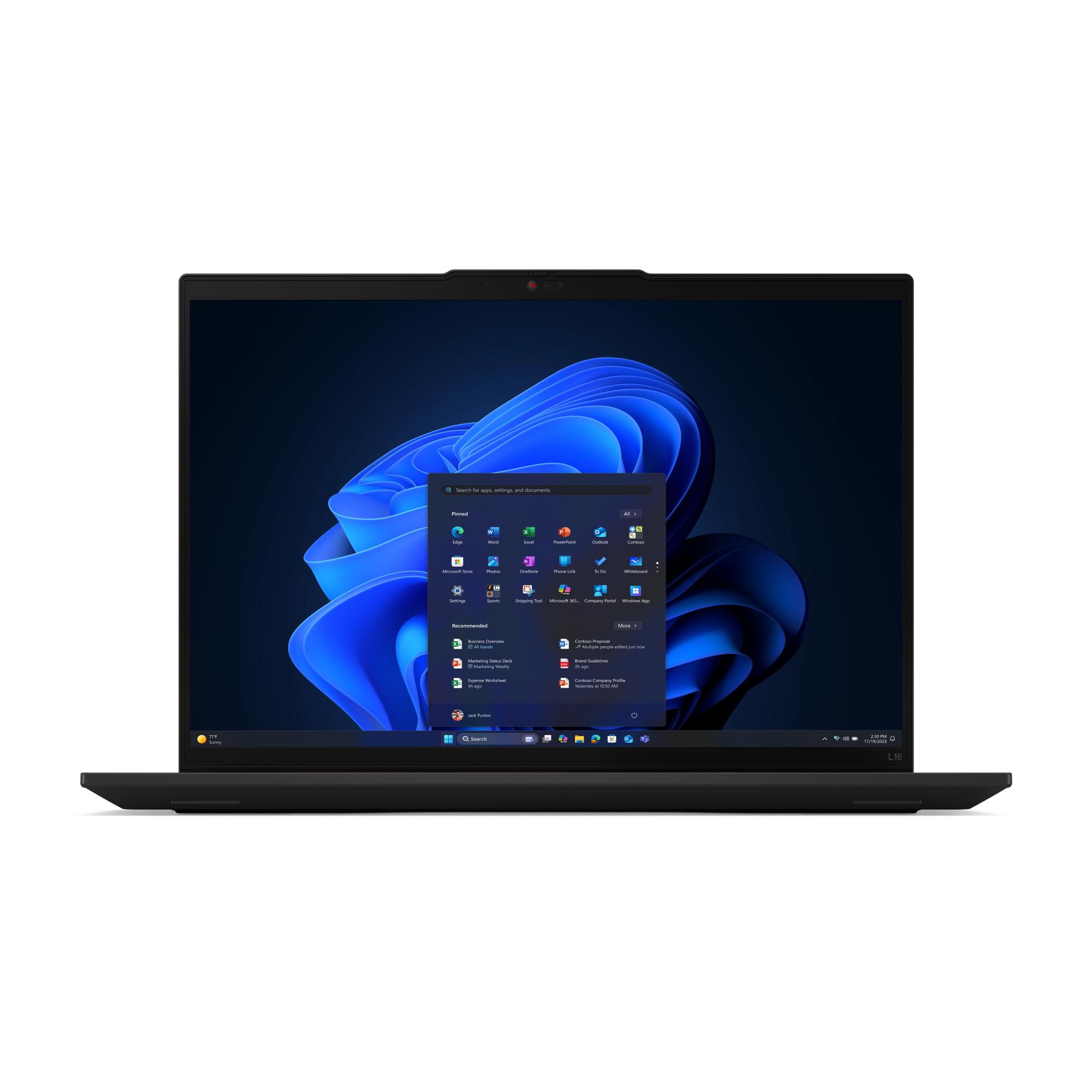 Lenovo ThinkPad L16 Gen 2 (Intel) Intel Core Ultra 5 225U Computer portatile 40,6 cm (16") WUXGA 16 GB DDR5-SDRAM 512 GB SSD Wi