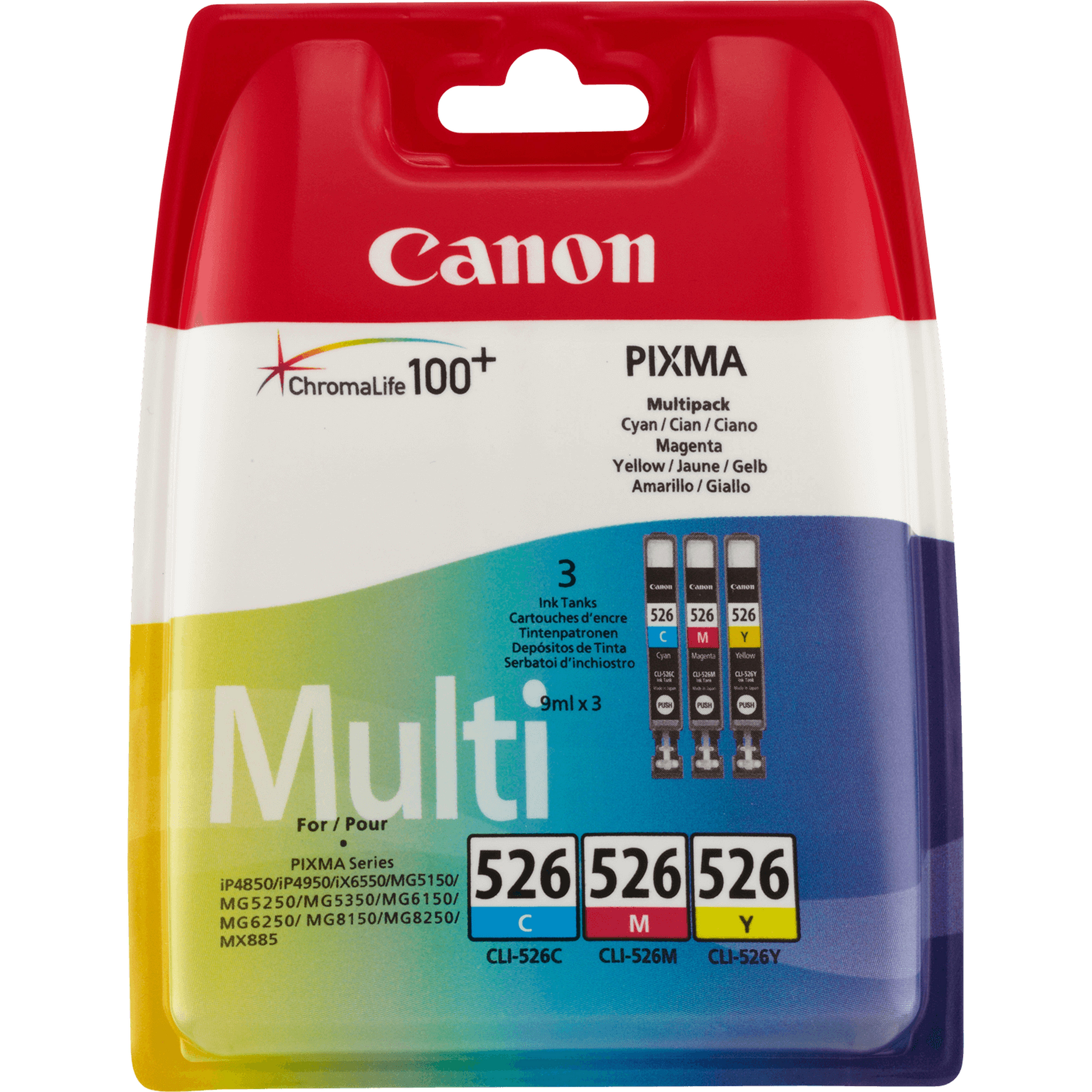 Canon Cartucce dinchiostro colore Multipack CLI-526 C/M/Y