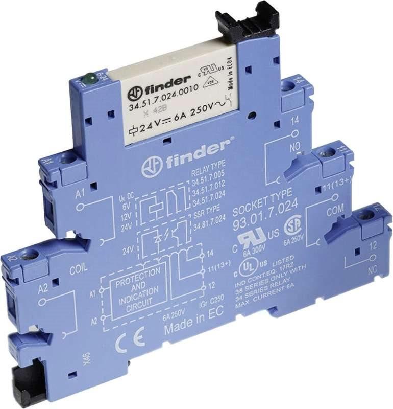 Modulo di accoppiamento Finder, serie 38 (6,2 mm di larghezza) 38.51.048.0060 1 Wechsler 6 A 1 St. (38.51.0.048.0060)