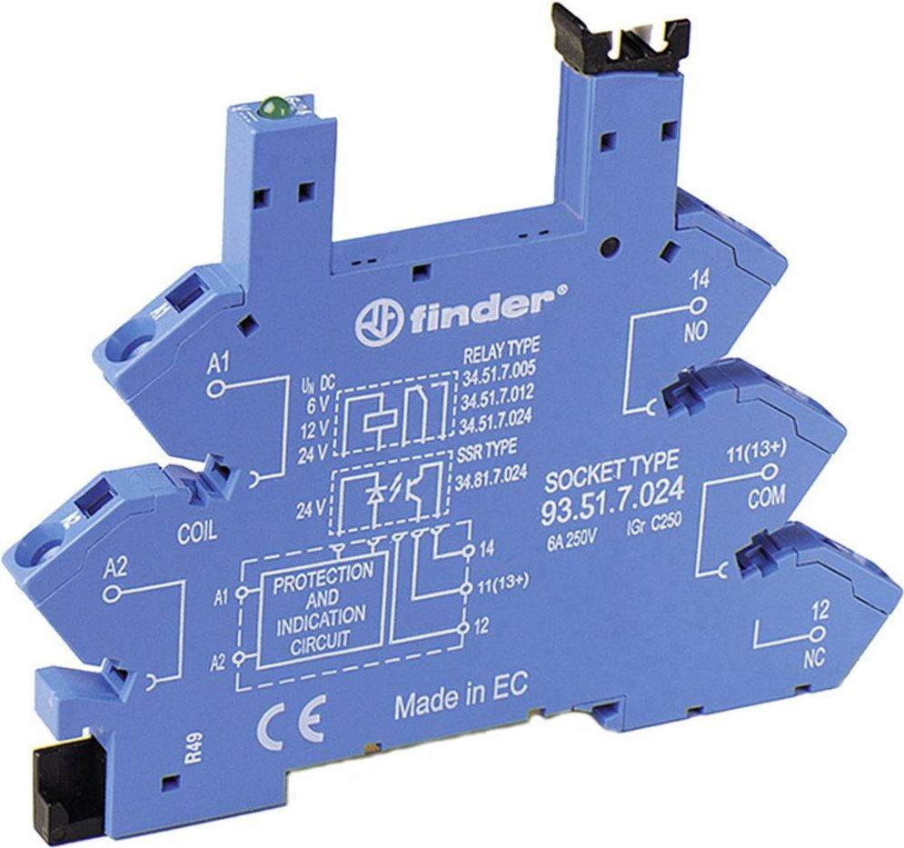 Zoccolo relè Finder 1 pezzo 93.51.7.024 serie 34 34.51 34.81 (93.51.7.024)
