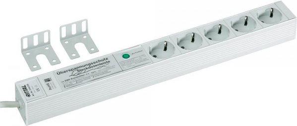 Rittal - Multipresa (rack - montabile) - ingresso alimentazione ingresso - connessioni uscita 5 (alimentazione) - 1U - 2 m