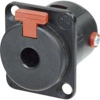 Connettore per jack neutrik 6,35 mm Focket flangia, contatti Polyous Numero dritto: 2 mono nero nj3fp6cbag 1 St. (NJ3FP6CBAG)