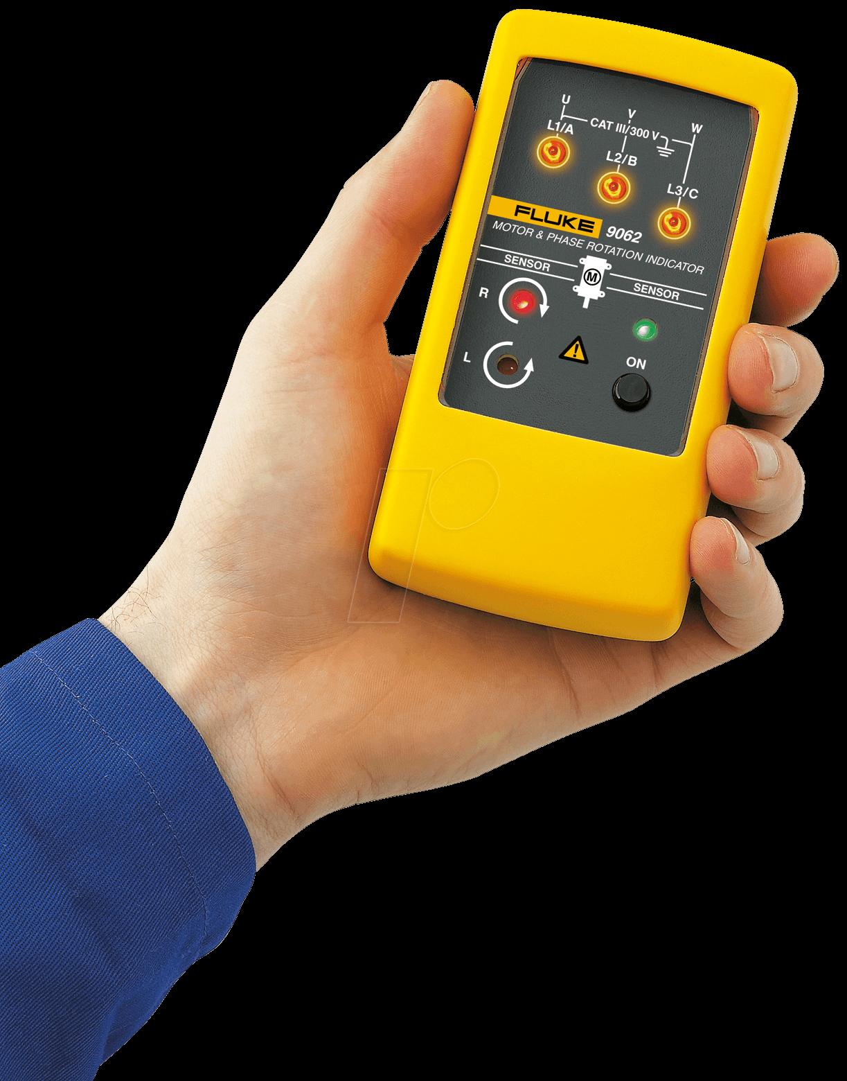Tester del senso di rotazione Fluke per reti e motori trifase - 400 V - nero - giallo - 120 - 400 V - 2 - 400 Hz - IP40 - 0 - 4