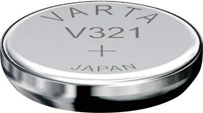 Varta -V321 - Ossido d'argento - Pulsante/moneta - 155 V - 145 mAh - Hg (Mercurio) - Argento (321101111)