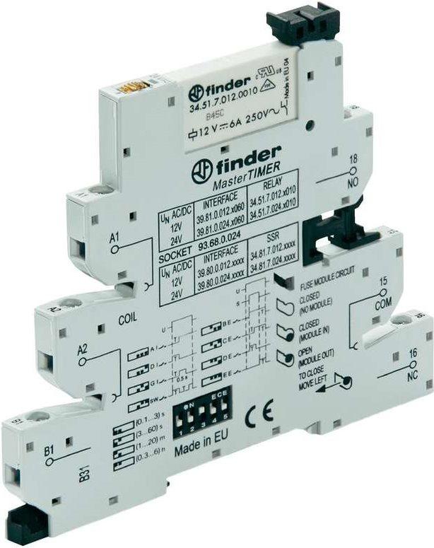 Finder Koppel-Relais Mastericer con serie di uscite EMR-RELAIS 39.81.81.024.0060 1 Wechsler 6 A 1 St. (39.81.024.0060)