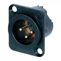 Connettore flangia del connettore XLR Neutrik, Contatti Polyzen dritto: 3 NC3MD-LX-B 1 Black (NC3MD-LX-B)