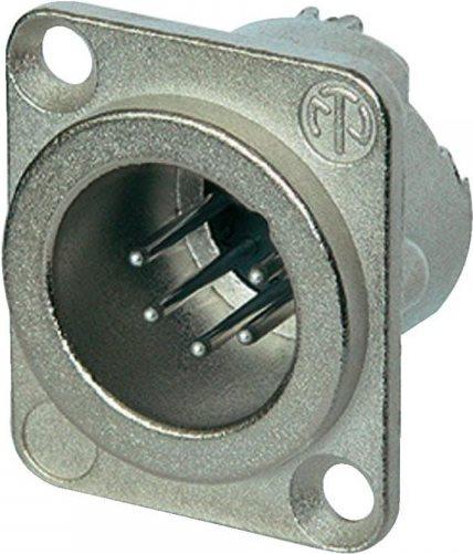 Connettore flangia del connettore XLR Neutrik, Numero polizoso diritti: 5 argento NC5MD-LX 1 St. (NC5MD-LX)