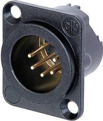 Connettore flangia del connettore XLR Neutrik, Numero polizoso diritti: 5 NC5MD-LX-B 1 Black (NC5MD-LX-B)