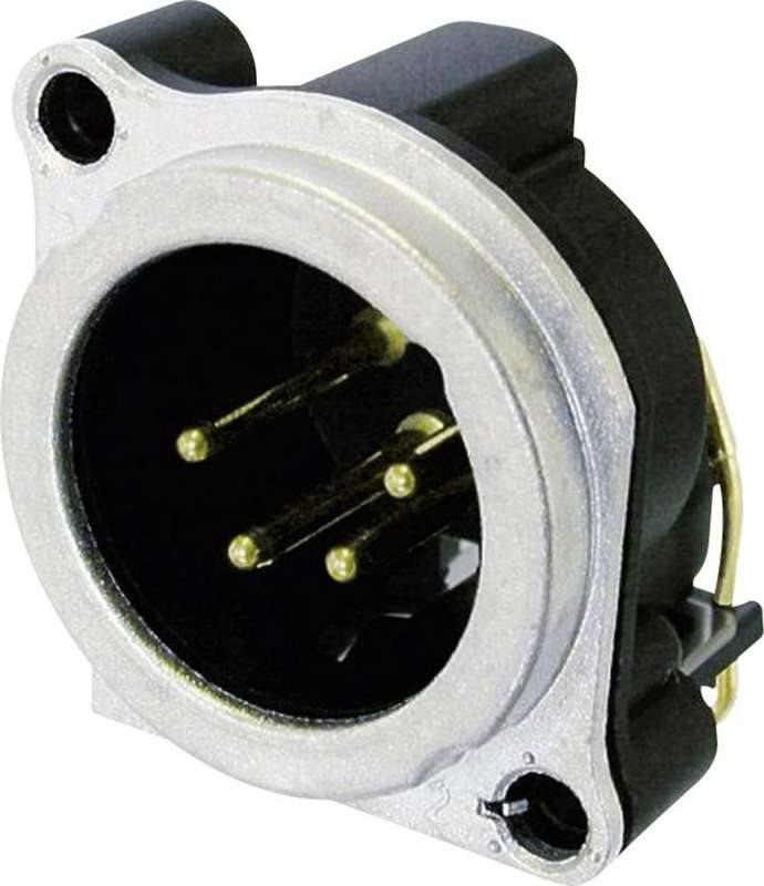 Neutrik NC4mbH - XLR - Black - Bronzo - Ottone - Metal - Poliammide - Acciaio - Zink - Brass - IP40 - 1,5 V (NC4MBH)