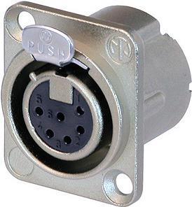Neutrik NC6FD -LX - 26 mm - 34 mm - 31 mm - argento - IEC 61076-2-103 - IEC 68-2-20 - UL 94 Hb - IP40 (NC6FD -LX)