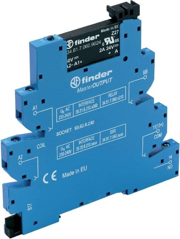 Finder Master Output Relay di accoppiamento stretto per Din Rail 39.20.8.230.8240 Tensione di commutazione 230 V/AC (39.20.8.23