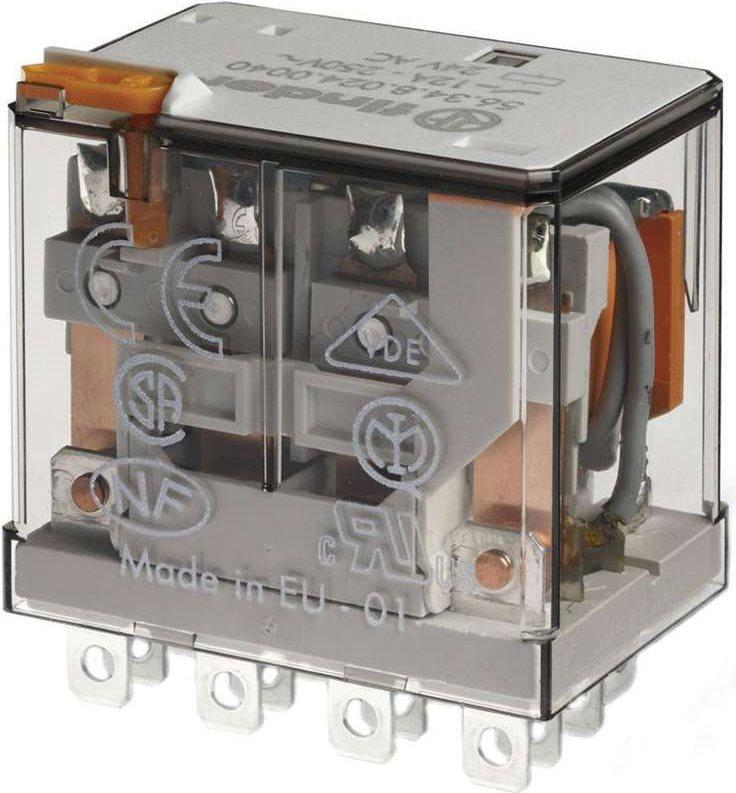 Finder relè a innesto 110 V/AC 12 A 4 contatti in scambio 56.34.8.110.0040 1 pezzo (56.34.8.110.0040)