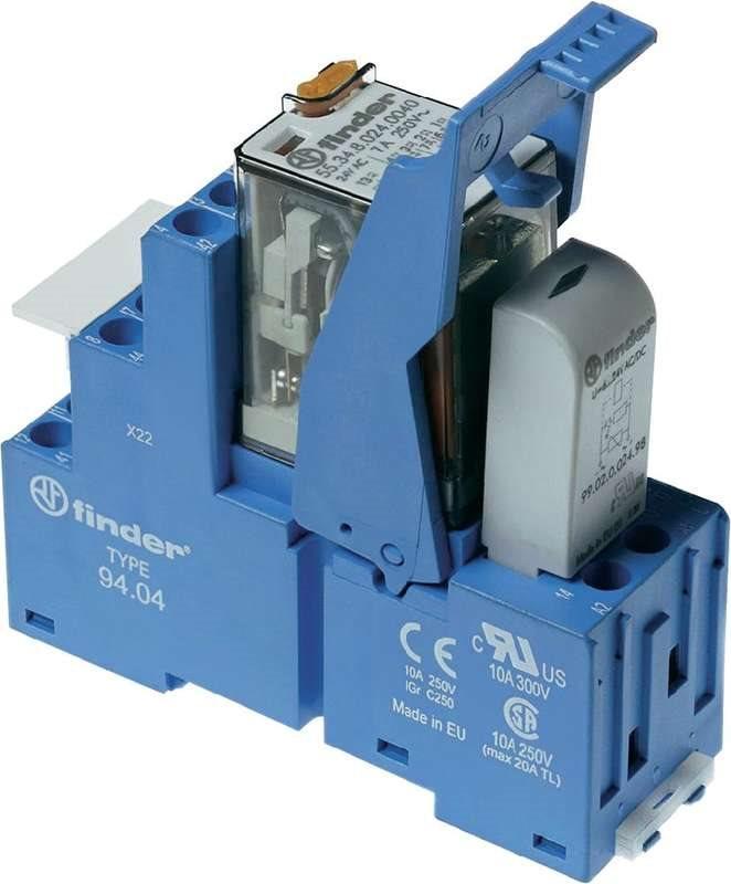 Relay di accoppiamento Finder Nero per Din Rail 58.34.8.230.0062 4 Wechsler (58.34.8.230.0062)