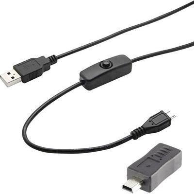 Cavo RenkForce USB 2.0 1x USB 2.0 Plugs A-1x USB 2.0 Mini-B 15 m Black Incl.