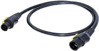Cavo di collegamento elettrico neutrik [spina PowerCon 1x PowerCon Socket-1x] 1,50 M Neutrik nero e giallo (NKPF-M-B-1.5)