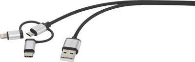 Renkforce Apple iPad/iPhone/iPod cavo di collegamento USB 2.0 1x Spina USB 2.0 A - 1x Spina USB 2.0 Micro-B Spina Lightning App