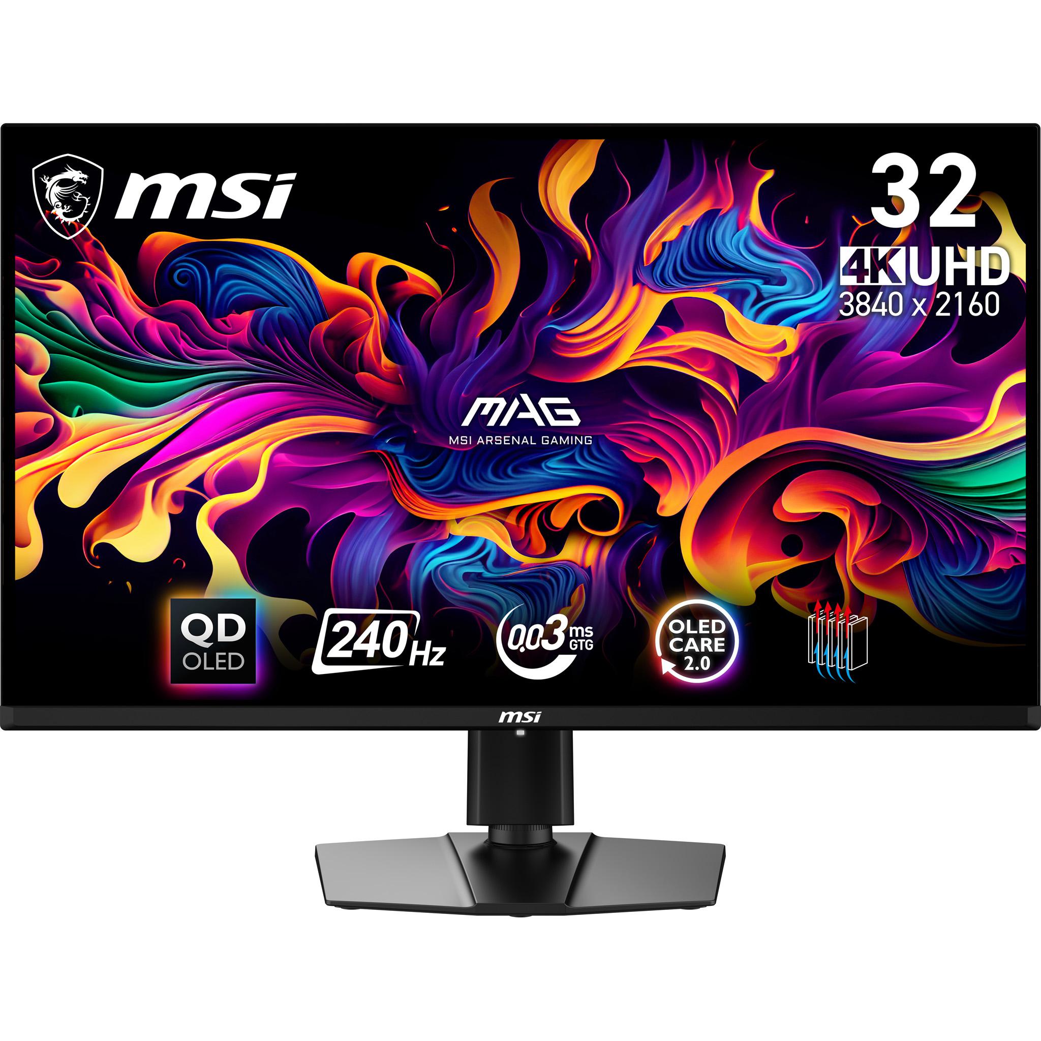 MSI MAG 321UPX QD-OLED Monitor PC 80 cm (31.5") 3840 x 2160 Pixel 4K Ultra HD QDOLED Nero