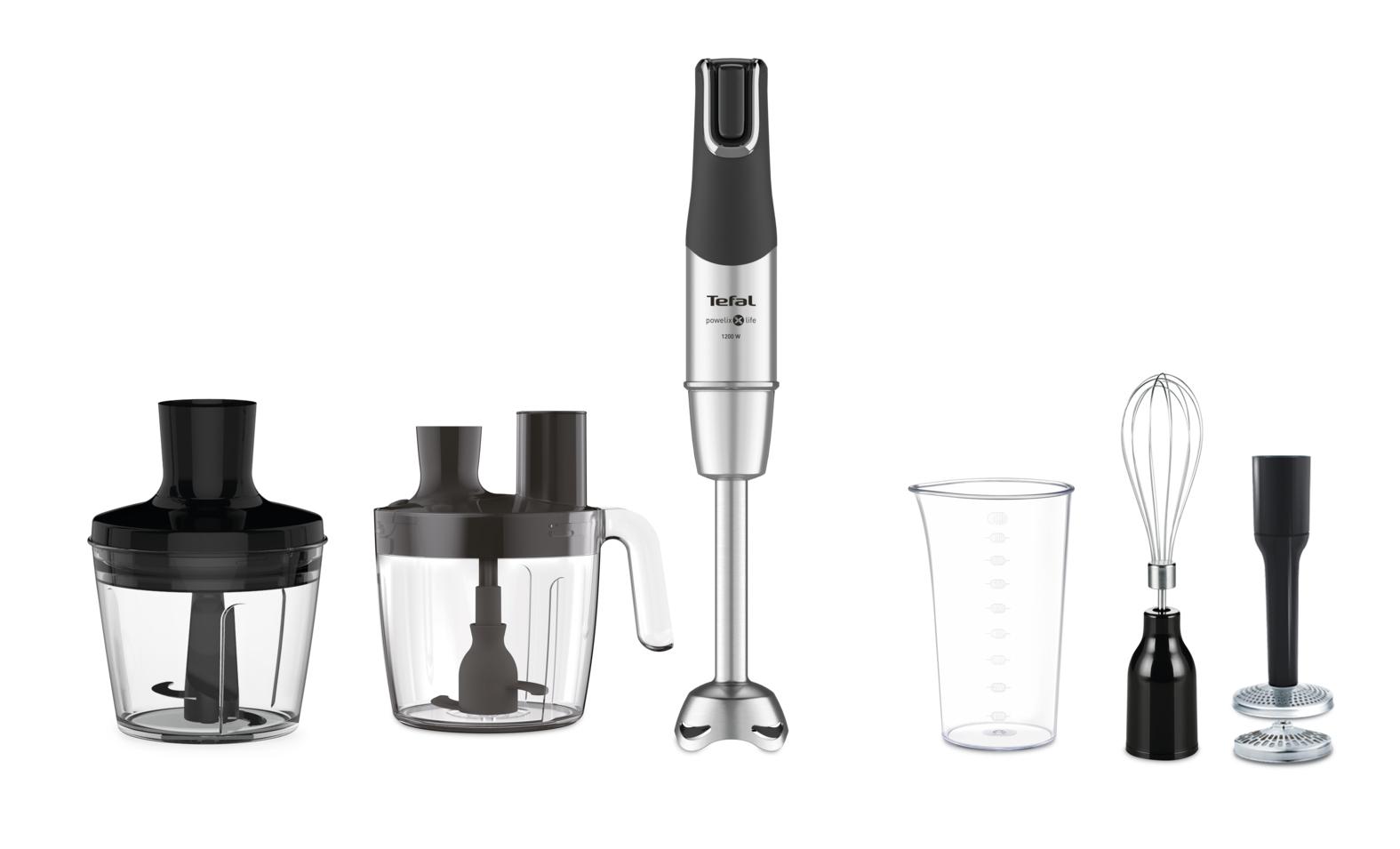 Tefal HB95LD 0,8 L Sbattitore manuale 1200 W Acciaio inox, Nero